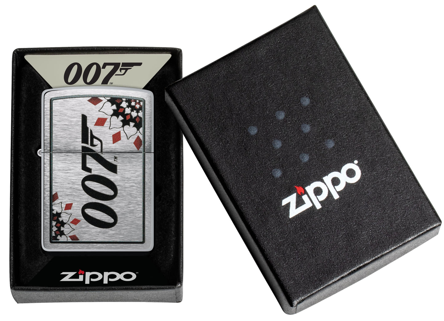 Zippo James Bond 007 Color Image, Brushed Chrome Lighter #48734