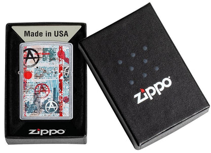 Zippo Anarchist Design, Street Chrome Design Windproof Lighter #49662