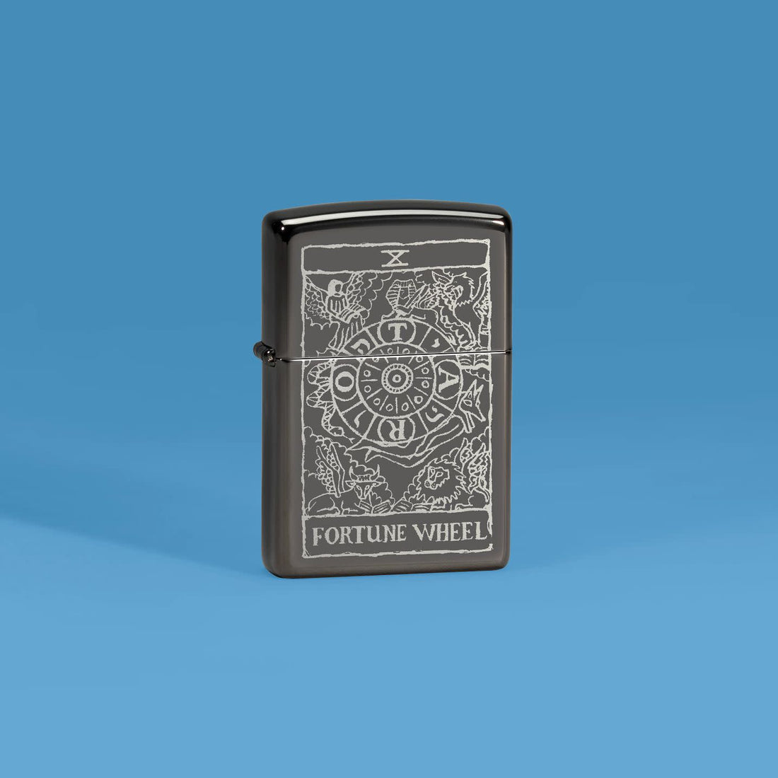 Zippo Wheel of Fortune Design, High Polish Black Lighter #46138