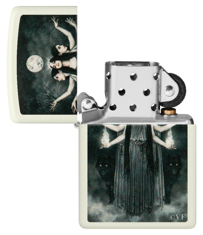 Zippo Victoria Francés Hecate Gothic Design, Glow In The Dark Lighter #48950