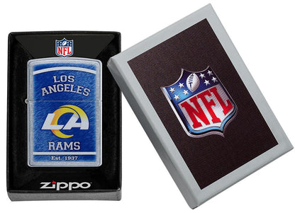 Zippo NFL Los Angeles Rams Football Team, Street Chrome Windproof Lighter #29949