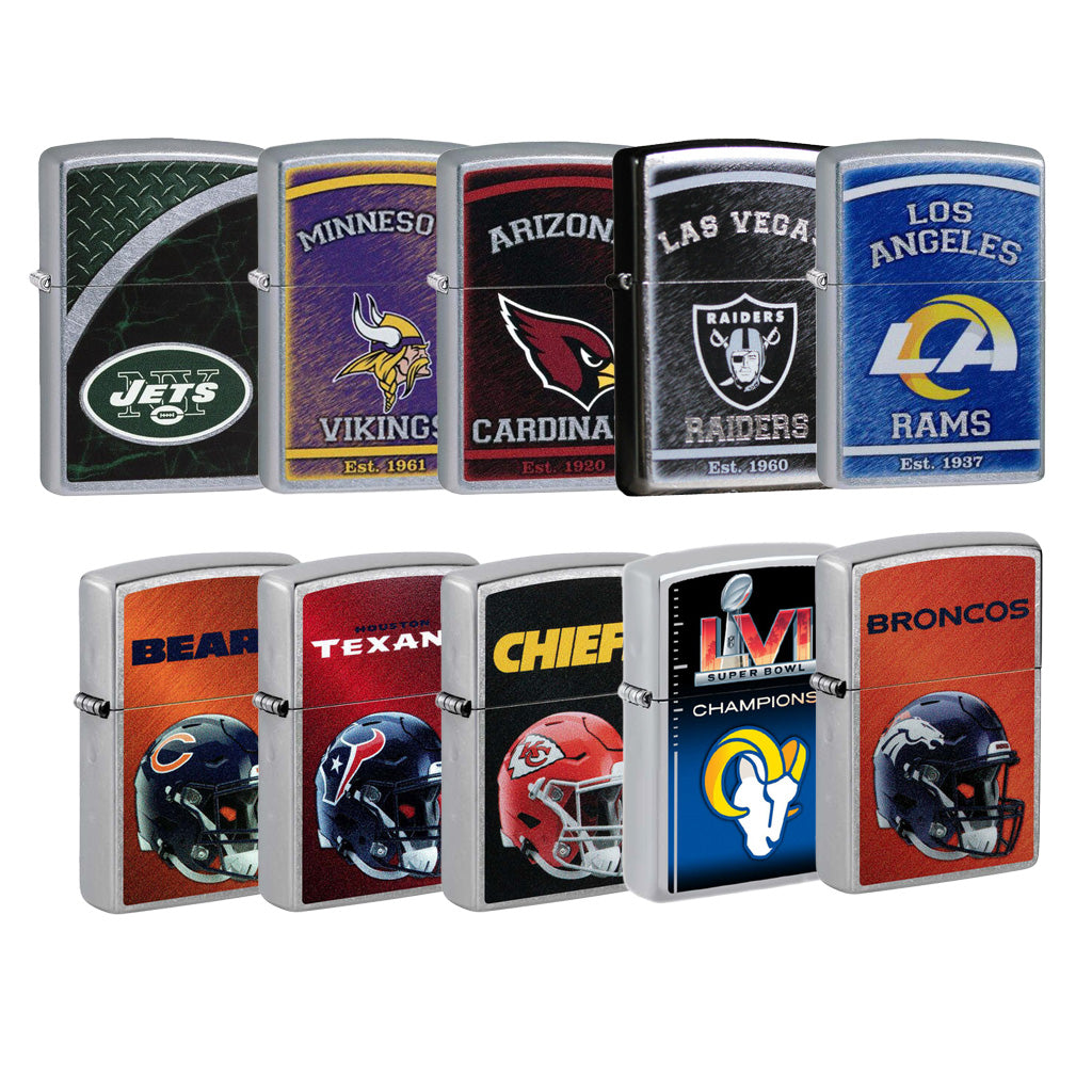 Zippo NFL Lighter 10-Pack Value Bundle #NFLBUNDLE1