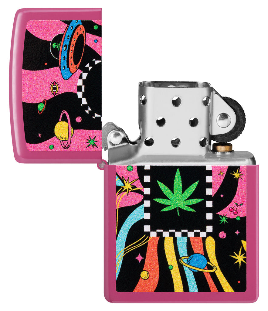 Zippo Cannabis Galaxy Design, Frequency Pink Lighter #48928