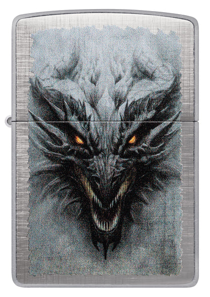 Zippo Medieval Dragon Design, Linen Weave Color Image Lighter #48732