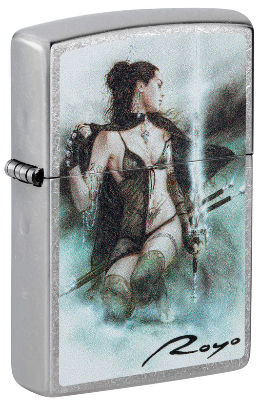 Zippo Luis Royo Lady Warrior Design, Street Chrome Lighter #48962