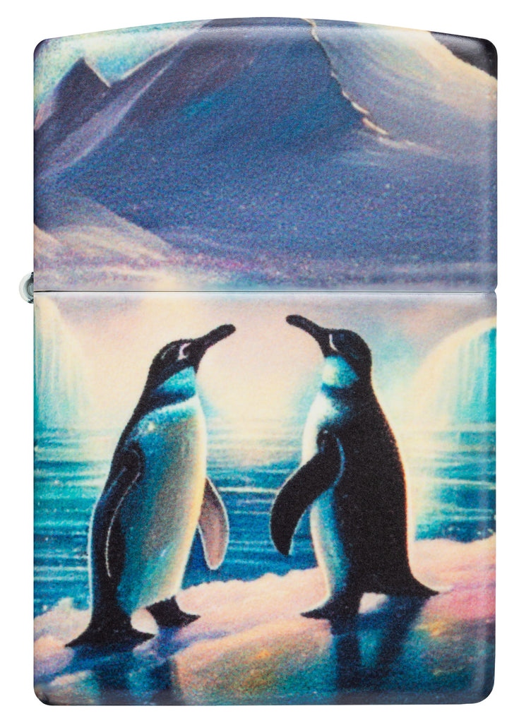 Zippo Penguin Design, 540 Color Glow In The Dark Lighter #46014