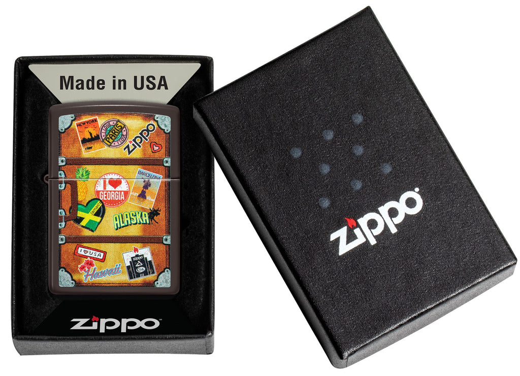 Zippo Suitcase Design, Brown Matte Finish Lighter #49180-094375