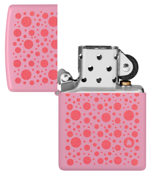 Zippo Polka Dot Design, Pink Matte Lighter #46170