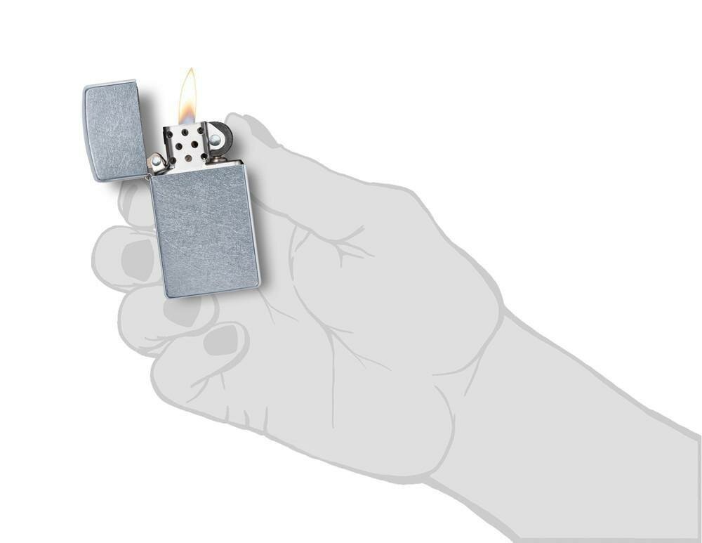 Zippo Slim Street Chrome Lighter #1607