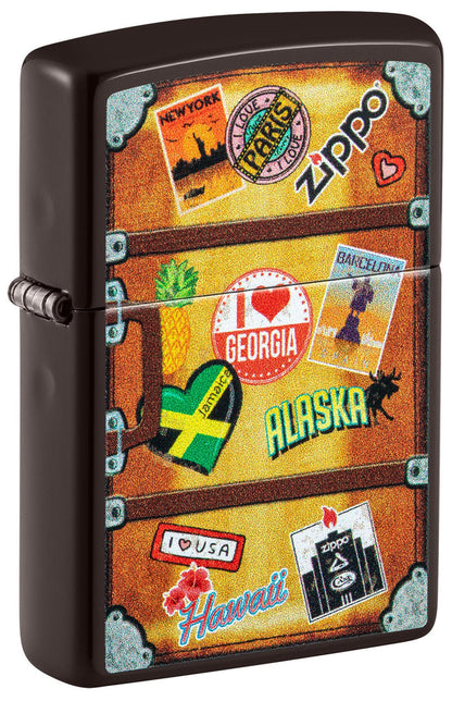 Zippo Suitcase Design, Brown Matte Finish Lighter #49180-094375