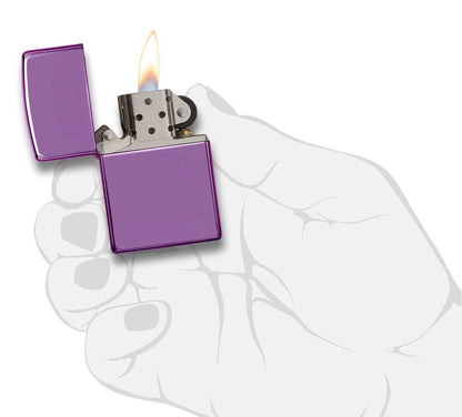 Zippo Classic High Polish Purple Lighter Base Model #24747