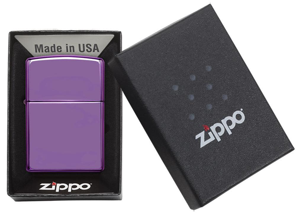 Zippo Classic High Polish Purple Lighter Base Model #24747