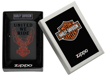 Zippo Harley-Davidson United We Ride, Black Matte Lighter #48983