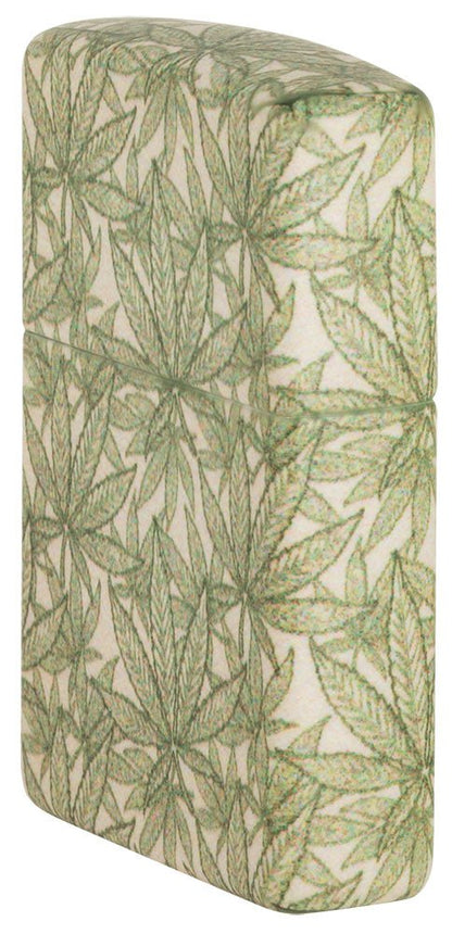 Zippo Cannabis Leaf Design, 540° Matte Finish Windproof Lighter #49804