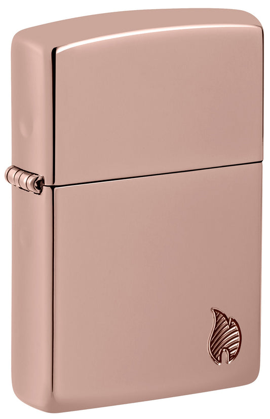 Zippo Armor High Polish Rose Gold Flame Design #46401