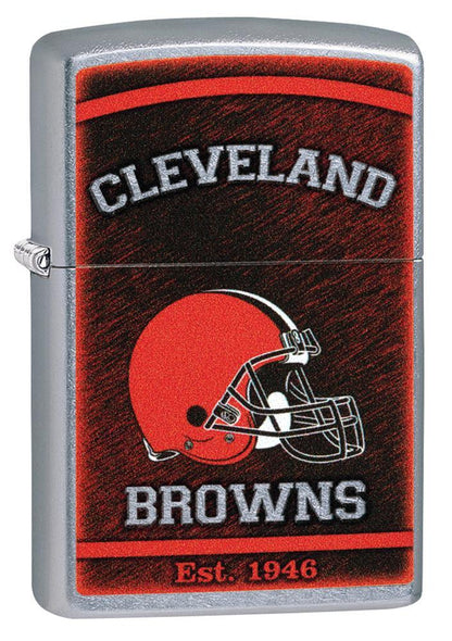 Zippo NFL Cleveland Browns Football Team, Street Chrome Finish Lighter #29939