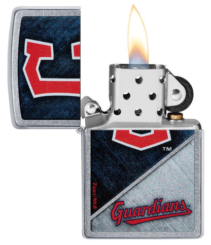 Zippo MLB Cleveland Guardians Baseball Team, Street Chrome Lighter #49729