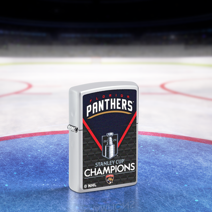 Zippo NHL 2024 Stanley Cup Champions Florida Panthers, High Polish Chrome Lighter #46370