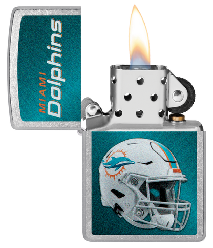 Zippo NFL Miami Dolphins Helmet Design, Street Chrome Lighter #48438