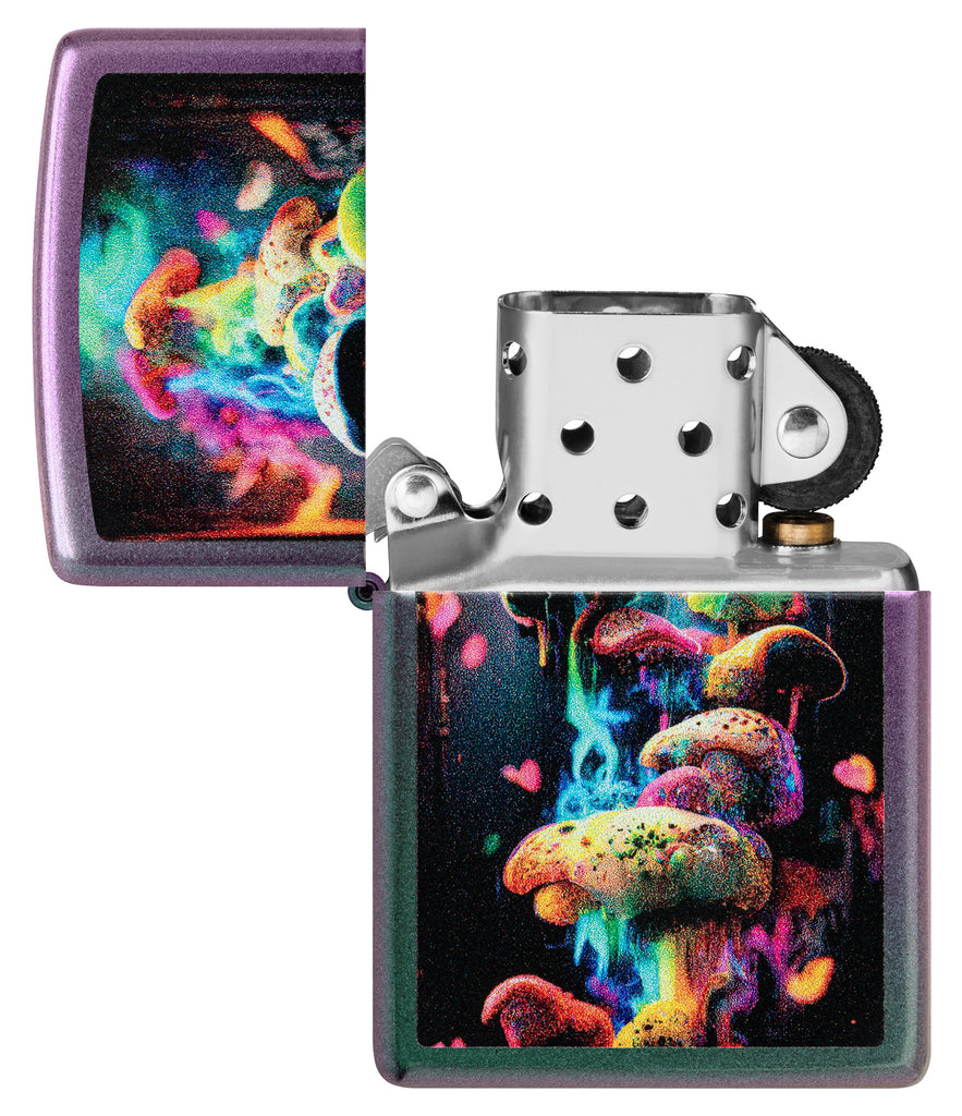 Zippo Mushrooms Design, Iridescent Lighter #48929