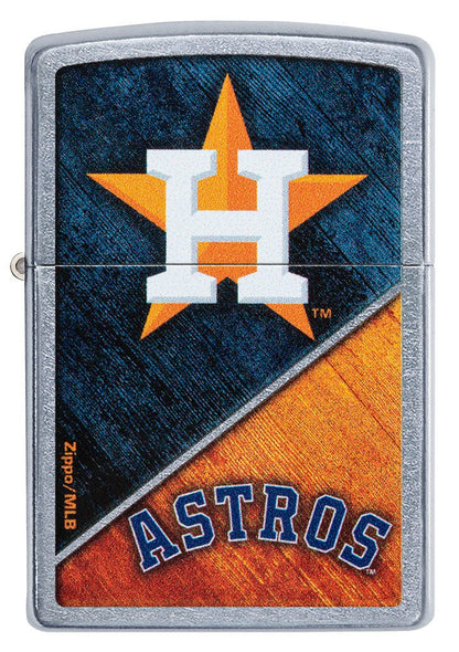 Zippo MLB Houston Astros Baseball Team, Street Chrome Lighter #49732