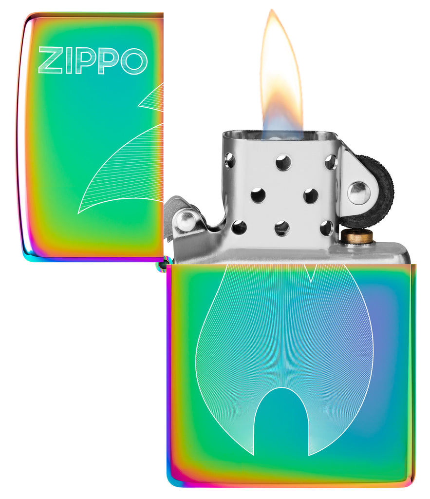 Zippo Flame Design, Laser Fancy Fill Multi Color Lighter #48978