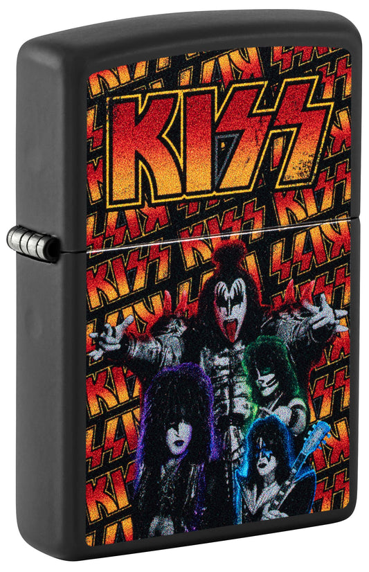Zippo KISS Rock Band, Black Matte Lighter #47202