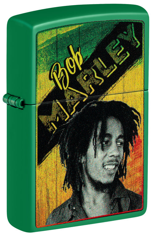 Zippo Bob Marley King of Reggae, Grass Green Matte Lighter #46152