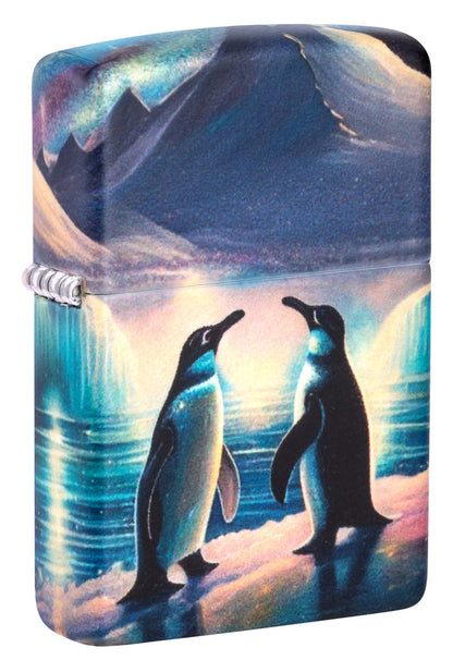 Zippo Penguin Design, 540 Color Glow In The Dark Lighter #46014