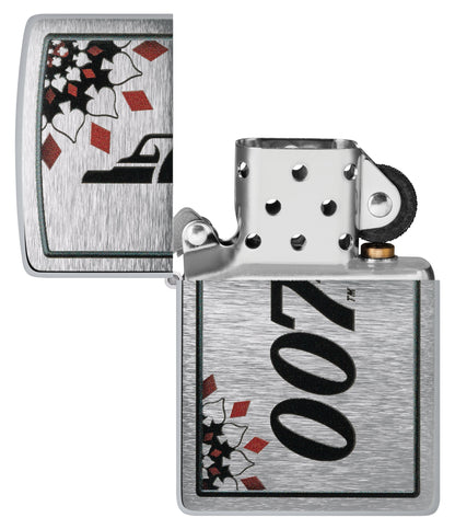 Zippo James Bond 007 Color Image, Brushed Chrome Lighter #48734