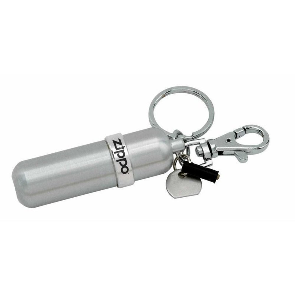 Zippo Aluminum Fuel Canister, Reusable, Key Ring, Flint Storage + More #121503
