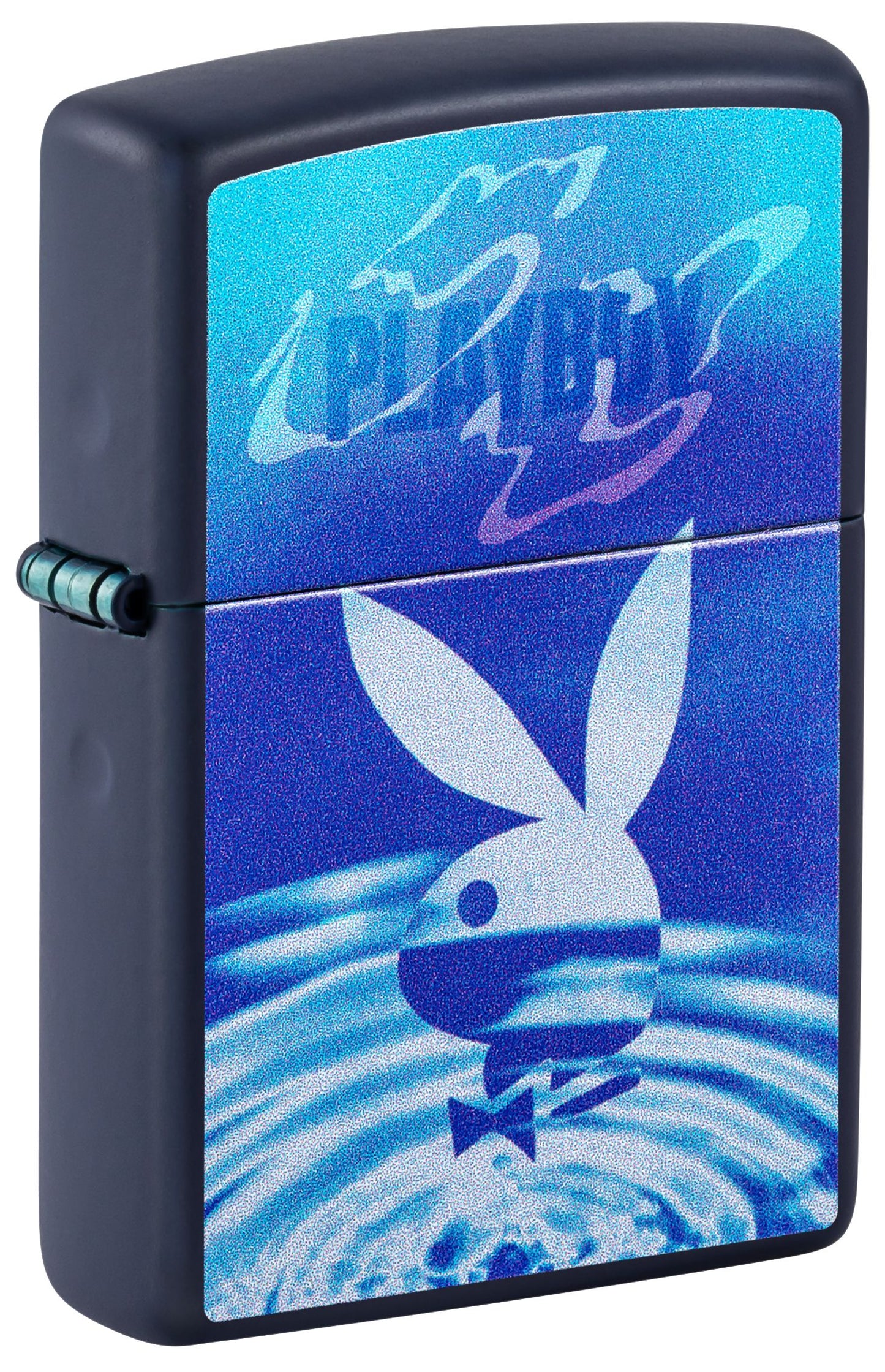 Zippo Playboy Ocean Logo, Navy Matte Lighter #48745