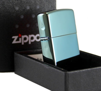 Zippo Logo Chameleon Lighter, Green/Blue Finish, Windproof #28129ZL