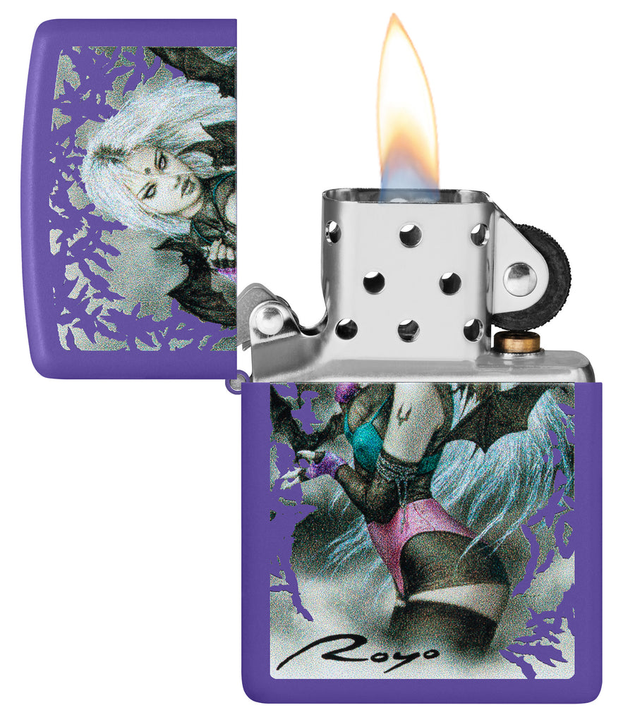 Zippo Luis Royo Malefic Design, Purple Matte Lighter #48963