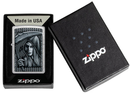 Zippo Grim Beauty Design, Street Chrome Lighter #46151