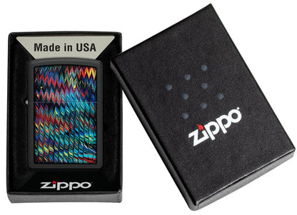 Zippo Paint Pour Design, Black Matte Lighter #46169