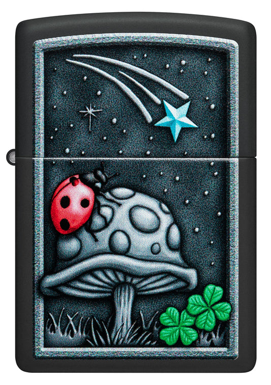 Zippo Luck and Fortune Design, Black Matte Lighter #48724