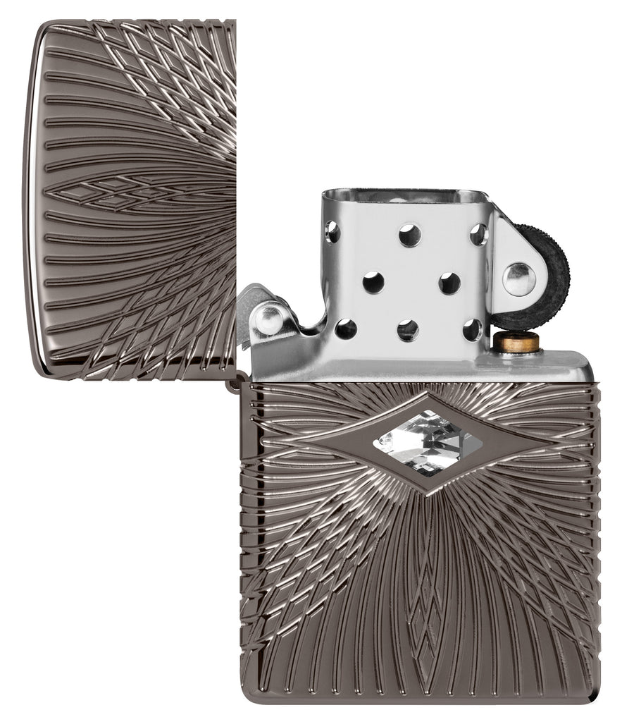 Zippo Pattern Design, Armor Black Ice MultiCut Lighter #49291