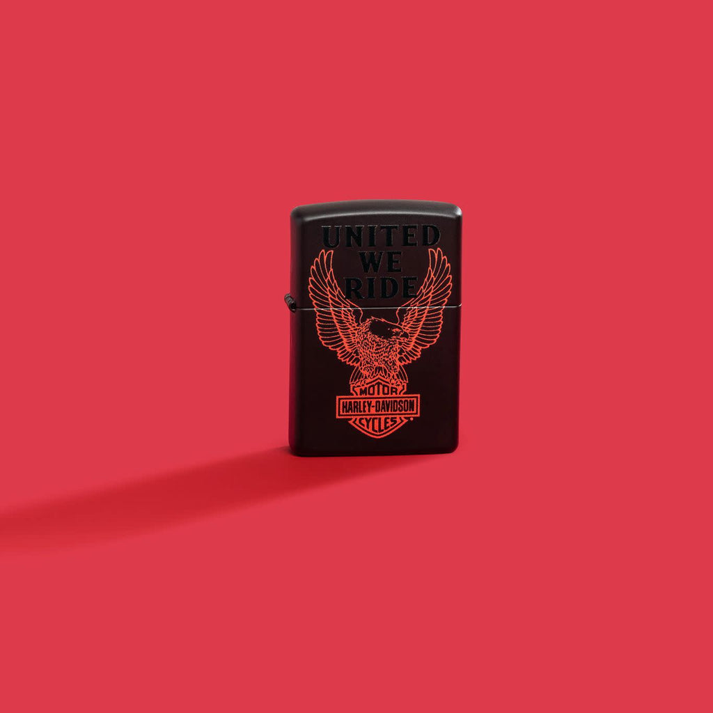 Zippo Harley-Davidson United We Ride, Black Matte Lighter #48983