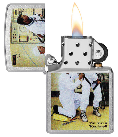 Zippo Norman Rockwell Grissom & Young Astronaut Double Sided Design Lighter #48988