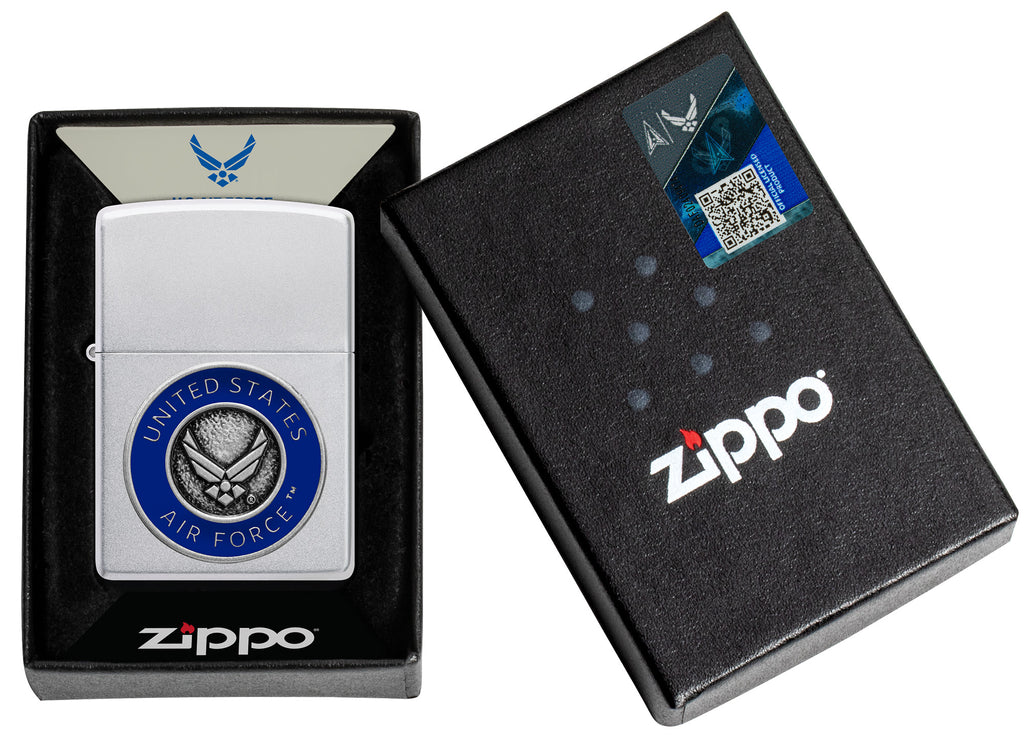 Zippo United States Air Force, Satin Chrome Lighter #48976