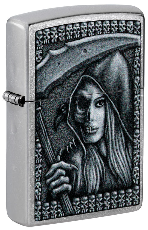 Zippo Grim Beauty Design, Street Chrome Lighter #46151