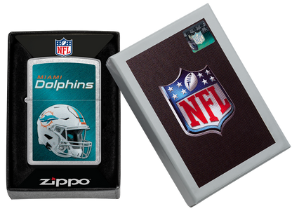 Zippo NFL Miami Dolphins Helmet Design, Street Chrome Lighter #48438