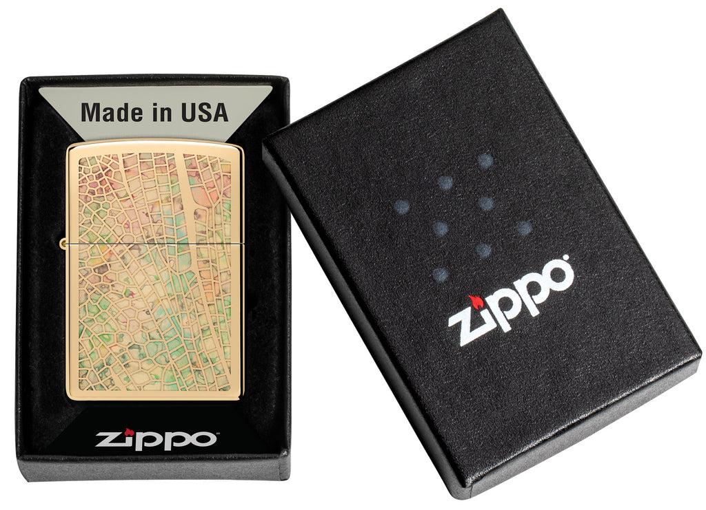 Zippo Dragonfly Wing Design, High Polish Brass Lighter #46006