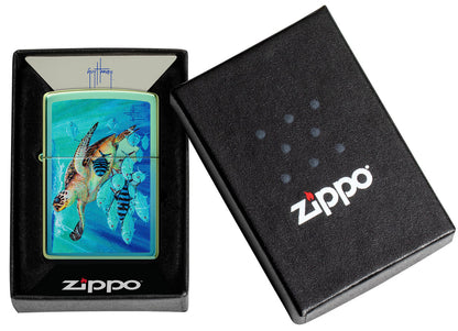 Zippo Guy Harvey Hawksbill Caravan, High Polish Teal Lighter #48967