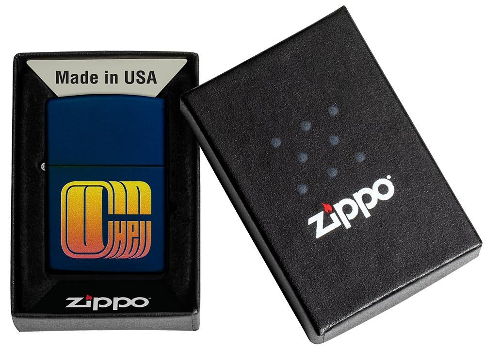 Zippo Alexander Pref C U in Hell Design, Navy Matte Lighter #49537