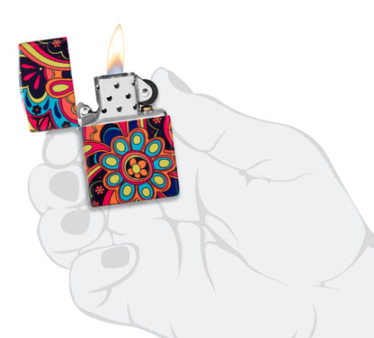 Zippo Flower Power Groovy 540 Design Lighter #46128