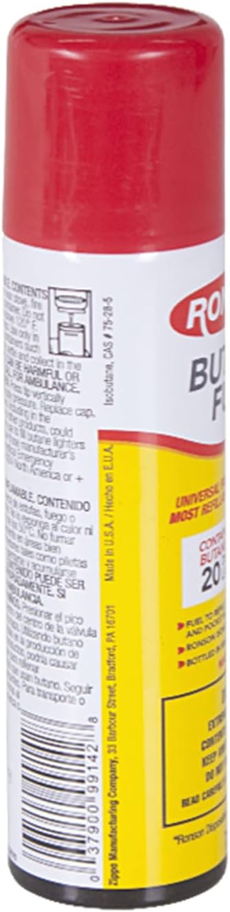 Ronson Butane Fuel Cans, 75ml/42g, 12-PACK #99143