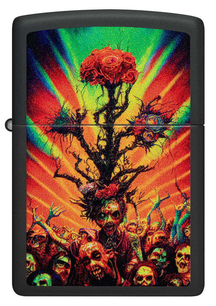 Zippo Abstract Zombie Design, Black Matte Lighter #48956