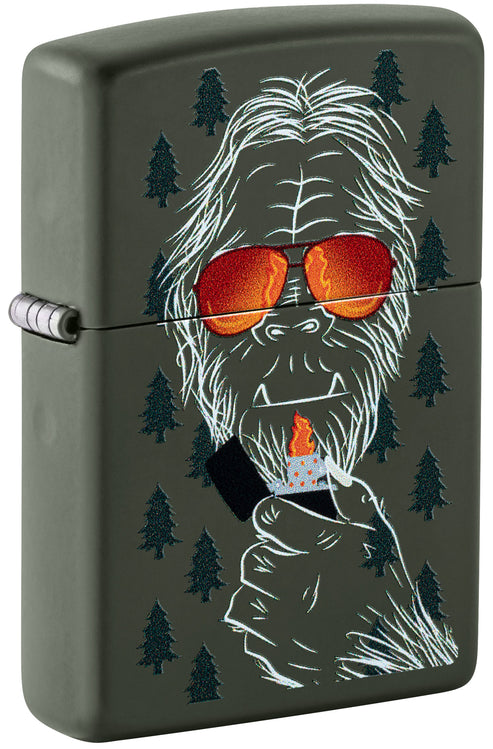 Zippo Zipsquatch Design, Green Matte Finish Lighter #46720